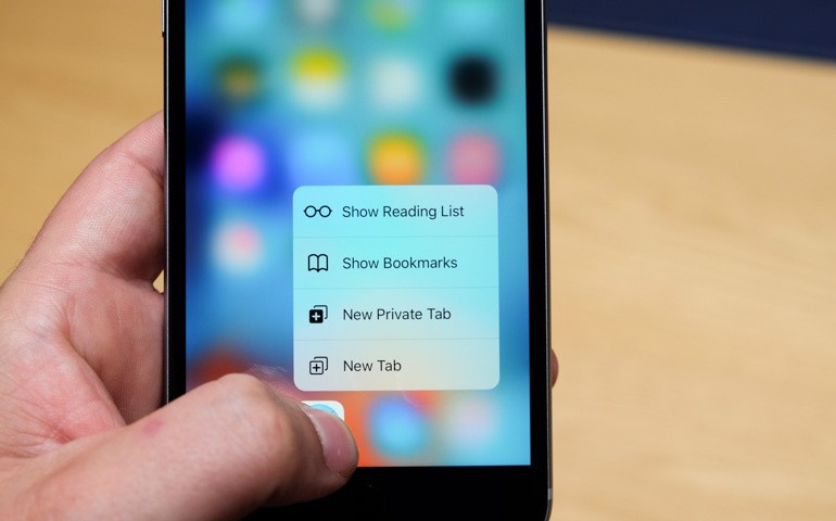 3D Touch del iPhone 6s y 6s Plus